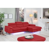 COTTA Ecksofa Komaris, Ecksofa, wahlweise mit RGB-LED-Beleuchtung und Bettfunktion/Bettkasten von Cotta