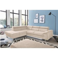 COTTA Ecksofa "Komaris L-Form mit Kopfteilverstellung", wahlweise mit Bettfunktion, Bettkasten & Beleuchtung von Cotta