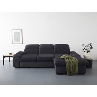 COTTA Ecksofa "Lola L-Form mit Kopfteilfunktion & Hocker", (Set, mit Hocker), wahlweise mit Bettfunktion, Bettkasten & Armteilverstellung von Cotta