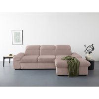 COTTA Ecksofa "Lola L-Form mit Kopfteilfunktion & Hocker", (Set, mit Hocker), wahlweise mit Bettfunktion, Bettkasten & Armteilverstellung von Cotta