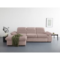 COTTA Ecksofa "Lola L-Form mit Kopfteilfunktion & Hocker", (Set, mit Hocker), wahlweise mit Bettfunktion, Bettkasten & Armteilverstellung von Cotta