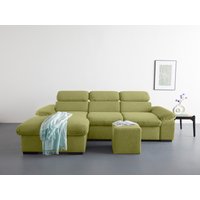 COTTA Ecksofa "Lola L-Form", (Set, mit Hocker), mit Hocker & Kopfteilfunktion, wahlw. Bett- und Armteilfunktion von Cotta