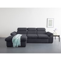 COTTA Ecksofa "Lola L-Form mit Kopfteilfunktion & Hocker" wahlweise mit Bettfunktion, Bettkasten & Armteilverstellung von Cotta