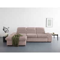 COTTA Ecksofa "Lola L-Form mit Kopfteilfunktion & Hocker", (Set, mit Hocker), wahlweise mit Bettfunktion, Bettkasten & Armteilverstellung von Cotta