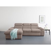 COTTA Ecksofa "Lola L-Form mit Kopfteilfunktion & Hocker", (Set, mit Hocker), wahlweise mit Bettfunktion, Bettkasten & Armteilverstellung von Cotta