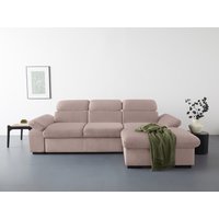COTTA Ecksofa "Lola L-Form mit Kopfteilfunktion & Hocker", (Set, mit Hocker), wahlweise mit Bettfunktion, Bettkasten & Armteilverstellung von Cotta