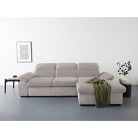 COTTA Ecksofa "Lola L-Form mit Kopfteilfunktion & Hocker", (Set, mit Hocker), wahlweise mit Bettfunktion, Bettkasten & Armteilverstellung von Cotta