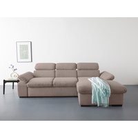 COTTA Ecksofa "Lola L-Form mit Kopfteilfunktion & Hocker", (Set, mit Hocker), wahlweise mit Bettfunktion, Bettkasten & Armteilverstellung von Cotta