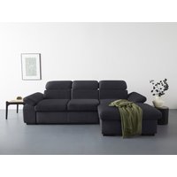 COTTA Ecksofa "Lola L-Form mit Kopfteilfunktion & Hocker", (Set, mit Hocker), wahlweise mit Bettfunktion, Bettkasten & Armteilverstellung von Cotta