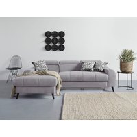 COTTA Ecksofa "Mia L-Form mit 3 Zierkissen" wahlweise mit Bettfunktion, Bettkasten, Beleuchtung & Wireless-Charger von Cotta