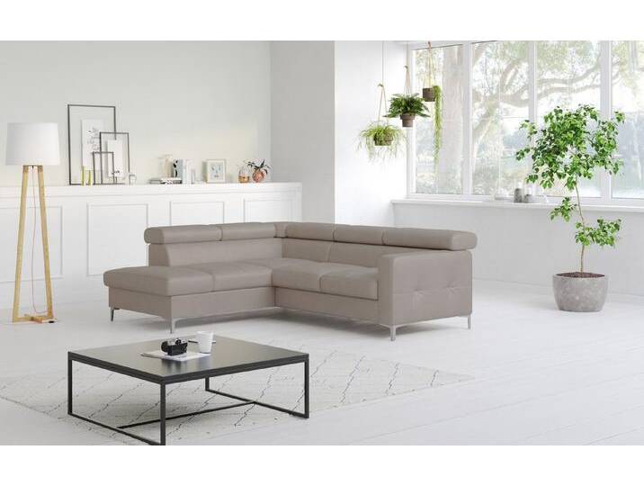 COTTA Ecksofa Sammy Echtleder, Echtleder mit Schlaffunktion und Bettkasten, grau, hellgrau COTTA Ecksofa Sammy Echtleder, Echtleder mit Schlaffunktion und Bettkasten, grau, hellgrau von Cotta