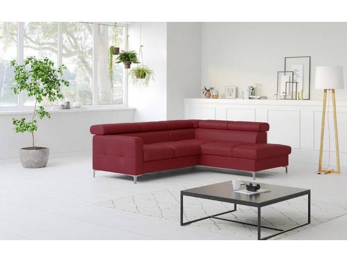 COTTA Ecksofa Sammy Echtleder, Echtleder mit Schlaffunktion und Bettkasten, rot, rot COTTA Ecksofa Sammy Echtleder, Echtleder mit Schlaffunktion und Bettkasten, rot, rot von Cotta