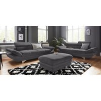 COTTA Polstergarnitur "Enterprise", (Set), Set bestehend aus: 2-Sitzer mit Kopfteilverstellung & Hocker von Cotta