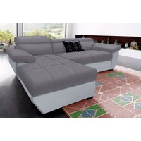 COTTA Polstergarnitur "Speedway L-Form", (Set), Set bestehend aus: Ecksofa mit Kopfteilverstellung & Hocker von Cotta
