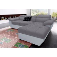 COTTA Polstergarnitur "Speedway L-Form", (Set), Set bestehend aus: Ecksofa mit Kopfteilverstellung & Hocker von Cotta