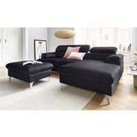 COTTA Polstergarnitur "Caluso L-Form", (2 tlg.), Set bestehend aus: Ecksofa mit Kopfteilverstellung & Hocker von Cotta