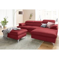 COTTA Polstergarnitur "Caluso", (2 tlg.), Set: bestehend aus Ecksofa, Hocker, Ecksofa inkl. Kopfteilverstellung von Cotta