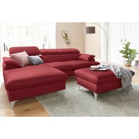 COTTA Polstergarnitur "Caluso L-Form", (2 tlg.), Set bestehend aus: Ecksofa mit Kopfteilverstellung & Hocker von Cotta