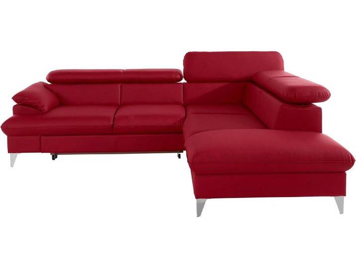 COTTA Polstergarnitur Caluso L-Form, Set bestehend aus: Ecksofa mit Kopfteilverstellung & Hocker, rot COTTA Polstergarnitur Caluso L-Form, Set bestehend aus: Ecksofa mit Kopfteilverstellung & Hocker, rot von Cotta