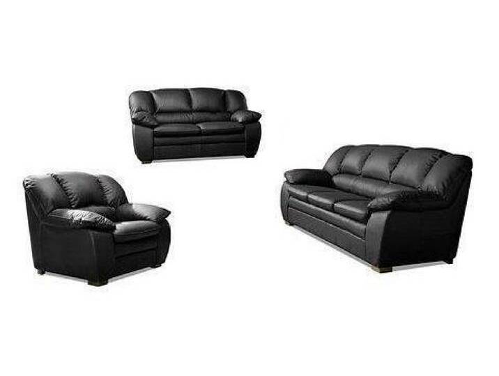 COTTA Polstergarnitur Casino, Sofa Set, 3-2-1 Sitzer, Wohnzimmer Garnitur, (Set, 3-tlg), Sessel, 2-Sitzer, 2,5-Sitzer, hohe Rückenlehne, schwarz von Cotta