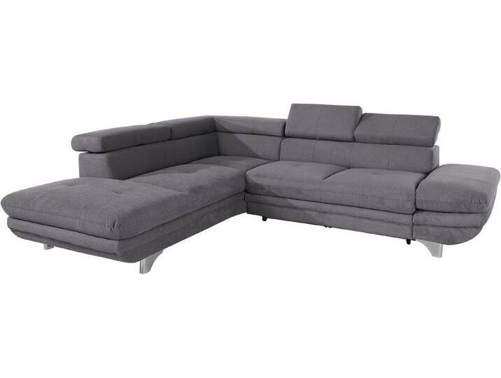 COTTA Polstergarnitur Enterprise L-Form, (Set), Set bestehend aus: Ecksofa mit Arm- & Kopfteilverstellung & Hocker, grau von Cotta