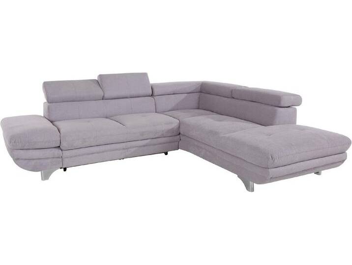 COTTA Polstergarnitur Enterprise L-Form, (Set), Set bestehend aus: Ecksofa mit Arm- & Kopfteilverstellung & Hocker, grau von Cotta