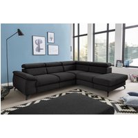 COTTA Polstergarnitur "Komaris L-Form", (Set), Set bestehend aus: Ecksofa mit Kopfteilverstellung & Hocker von Cotta