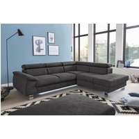 COTTA Polstergarnitur "Komaris L-Form", (Set), Set bestehend aus: Ecksofa mit Kopfteilverstellung & Hocker von Cotta