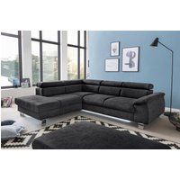 COTTA Polstergarnitur "Komaris L-Form", (Set), Set bestehend aus: Ecksofa mit Kopfteilverstellung & Hocker von Cotta