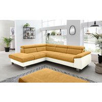 COTTA Polstergarnitur "Komaris", (Set), Set: bestehend aus Ecksofa und Hocker, Kopfteilverstellung von Cotta