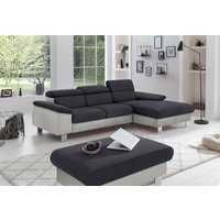 COTTA Polstergarnitur "Komaris L-Form", (Set), Set bestehend aus: Ecksofa mit Kopfteilverstellung & Hocker von Cotta