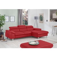 COTTA Polstergarnitur "Komaris L-Form", (Set), Set bestehend aus: Ecksofa mit Kopfteilverstellung & Hocker von Cotta