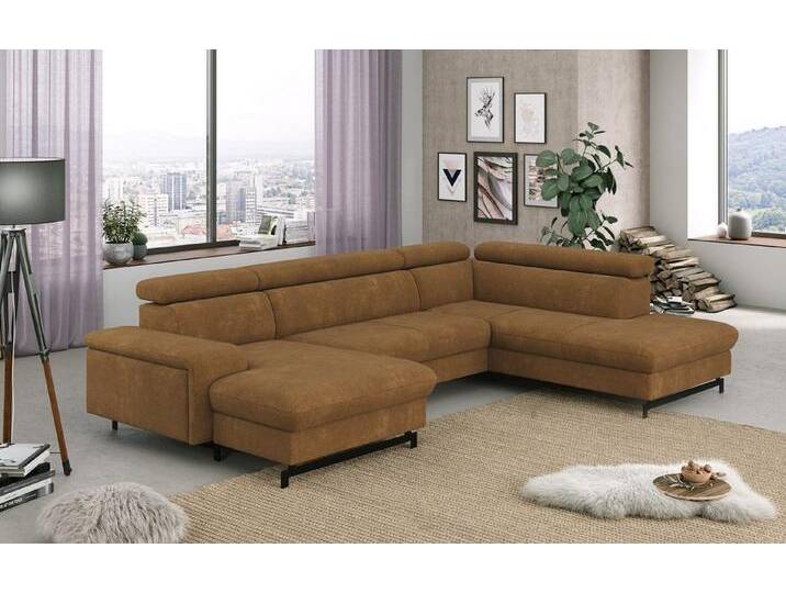 COTTA Wohnlandschaft Emma, mit Schlaffunktion & Bettkasten, verstellbare Kopflehnen, braun, cognac COTTA Wohnlandschaft Emma, mit Schlaffunktion & Bettkasten, verstellbare Kopflehnen, braun, cognac von Cotta