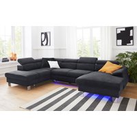 COTTA Wohnlandschaft "Komaris U-Form, B: 320 cm" mit Kopfteilverstellung, optional Bettfunktion, Bettkasten & Licht von Cotta