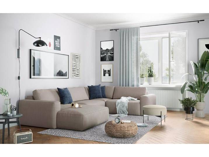 COTTA Wohnlandschaft Lasso, mit wasserabweisendem Stoff, beige, natural von Cotta