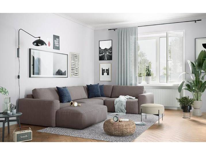 COTTA Wohnlandschaft Lasso, mit wasserabweisendem Stoff, grau, taupe von Cotta