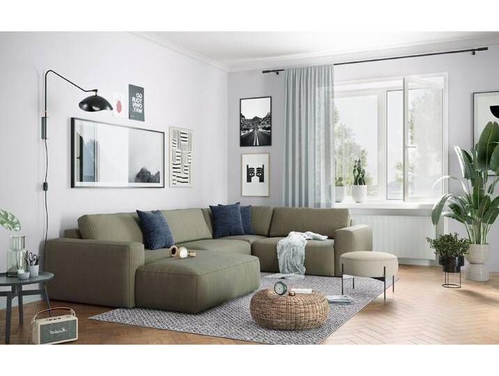 COTTA Wohnlandschaft Lasso, mit wasserabweisendem Stoff, grün, grün von Cotta