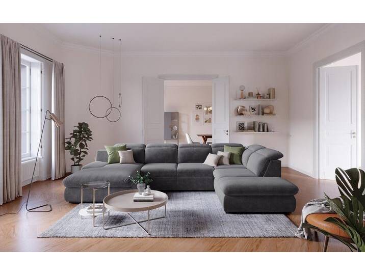 COTTA Wohnlandschaft Lorena, mit Schlaffunktion & Bettkasten, verstellbare Kopflehnen, schwarz, coal COTTA Wohnlandschaft Lorena, mit Schlaffunktion & Bettkasten, verstellbare Kopflehnen, schwarz, coal von Cotta