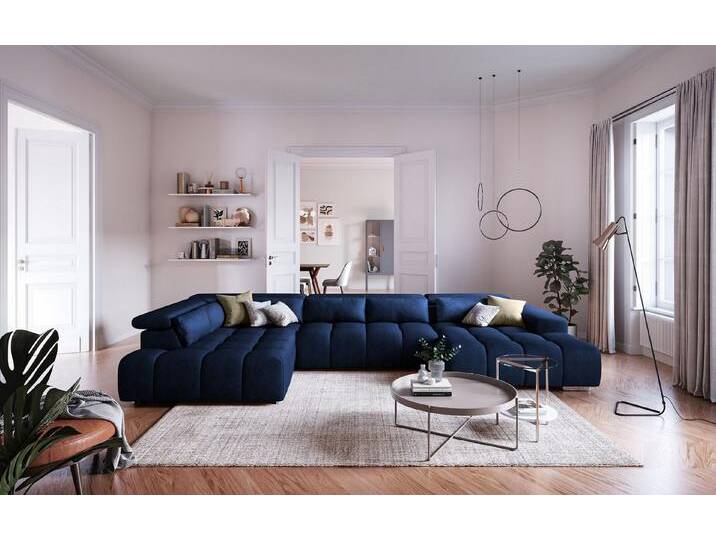 COTTA Wohnlandschaft Orion, mit verstellbaren Kopflehnen, blau, blau COTTA Wohnlandschaft Orion, mit verstellbaren Kopflehnen, blau, blau von Cotta