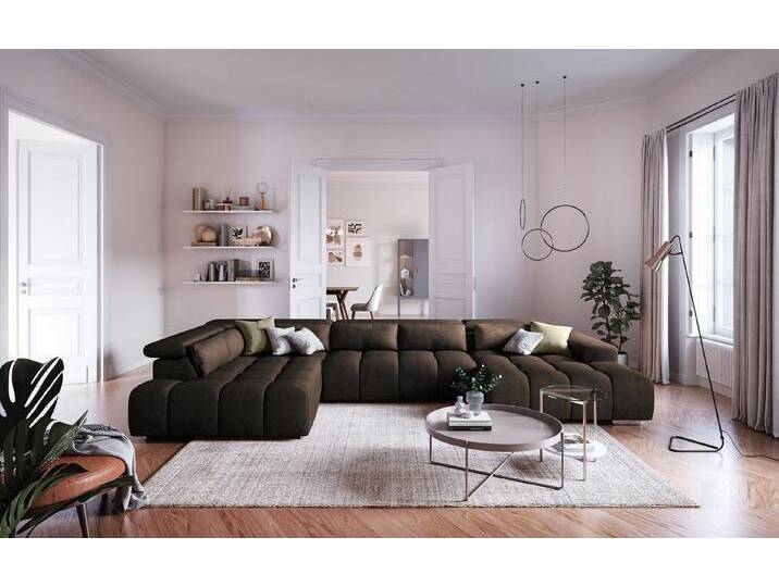 COTTA Wohnlandschaft Orion, mit verstellbaren Kopflehnen, braun, braun COTTA Wohnlandschaft Orion, mit verstellbaren Kopflehnen, braun, braun von Cotta