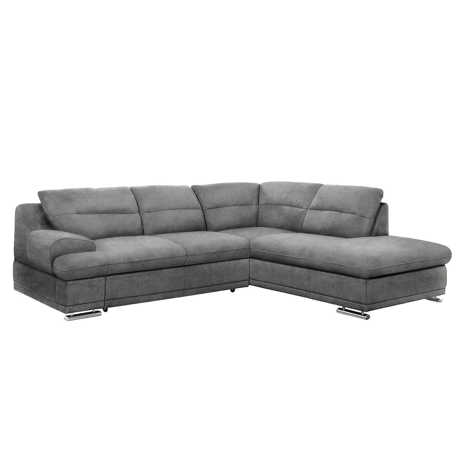 Cotta Ecksofa Rollin Hellgrau Microfaser 264x88x217 cm von Cotta