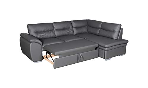 Mivano Sofa, Kunstleder, Fango, 250 x 88 x 175 cm von Mivano