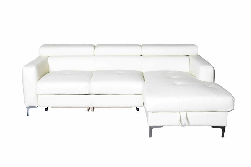 Echtleder Ecksofa Sammy mit Recamiere & Schlaffunktion – Cotta von Cotta