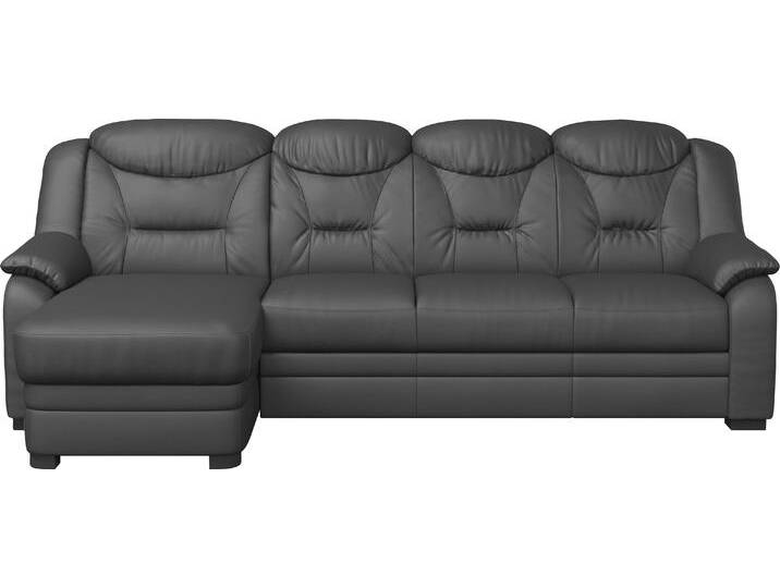 Ecksofa COTTA Marcus L-Form , grau (fango), B:257cm H:99cm T:162cm, 64% Polyurethan, 25% Polyester, 11% Baumwolle, Sofas, wahlweise mit Bettfunktion von Cotta