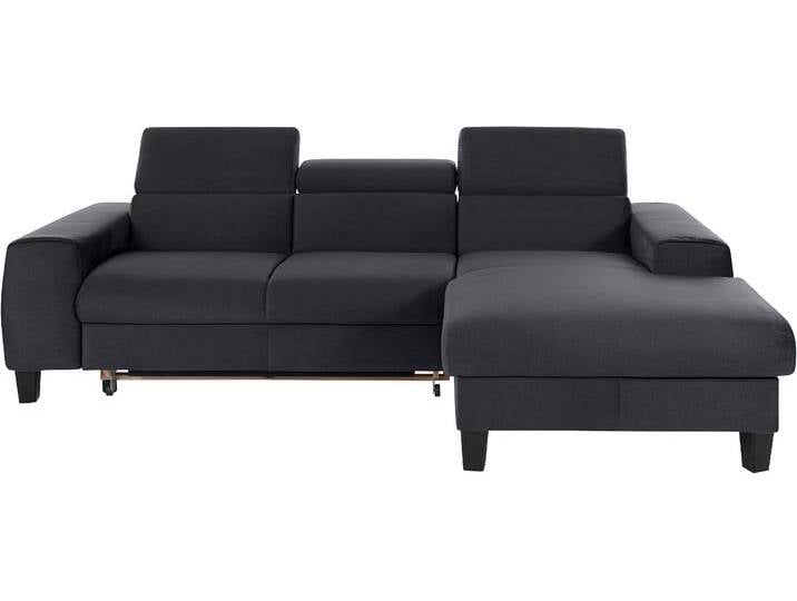 Ecksofa, Microfaser PRIMABELLE®, Grau (Lava) 244×166 cm, Mit Bettfunktion & Kopfteilverstellung, Modern, Cotta von Cotta