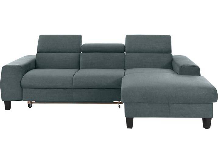 Ecksofa, Microfaser PRIMABELLE, Grau (Niagara), 244×166 cm, Mit Bettfunktion & Kopfteilverstellung, Landhaus, Cotta von Cotta
