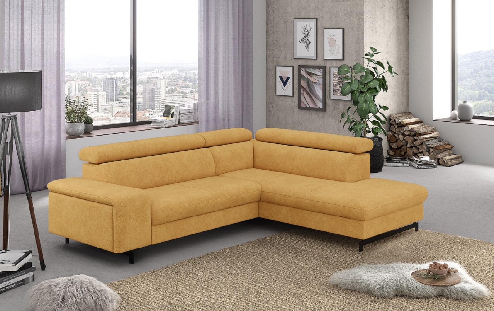 Ecksofa Emma mit Schlaffunktion und Bettkasten – Funktionalität trifft auf elegantes Design von Cotta
