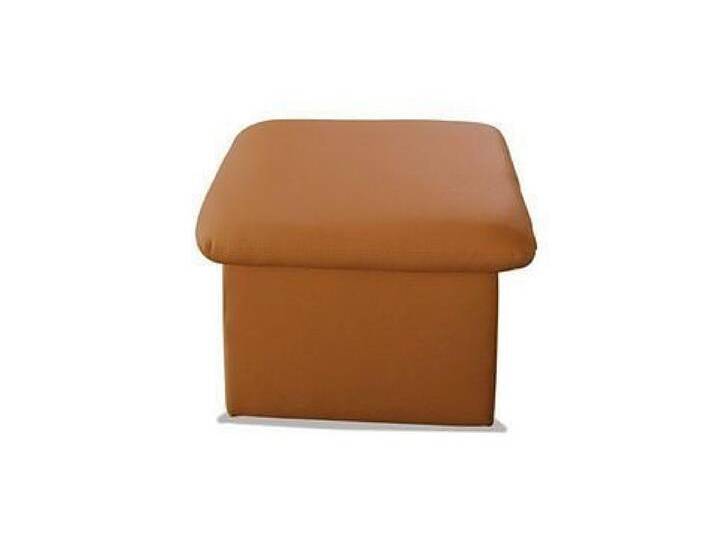 Hocker COTTA Casino , braun (brandy), B:56cm H:42cm T:56cm, Luxus-Kunstleder, NaturLEDER, echtes Rindsleder, Luxus-Microfaser (100% Polyester), SOFTLUX-Kunstleder, Hocker von Cotta