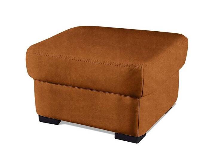 Hocker COTTA Dani , braun (zimt), B:60cm H:44cm T:60cm, Luxus-Microfaser aus 100% Polyester, Hocker, Polsterhocker von Cotta