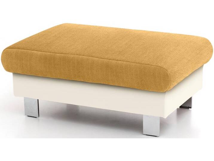 Hocker COTTA Komaris, B: 100 cm , gelb (creme, senf), B:100cm H:45cm T:65cm, Microfaser PRIMABELLE (100% Polyester);Kunstleder SOFTLUX;Feinstruktur (100% Polyester);Kunstleder SOFTLUX/Struktur (100% Polyester);NaturLEDER, Hocker, individuell zu kombinieren von Cotta